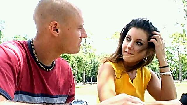 After a lunch date he takes her home and buries the bone inside her