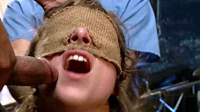 Tied Up Brunette Gets Gangbanged By Rock Hard Boners