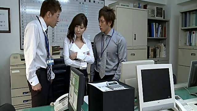 Fabulous Japanese bitch gives blowjobs and gets cum in her mouth