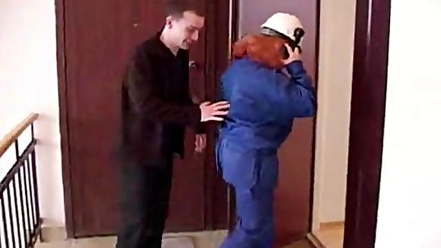 Close up deep pussy drilling action with mature redhead