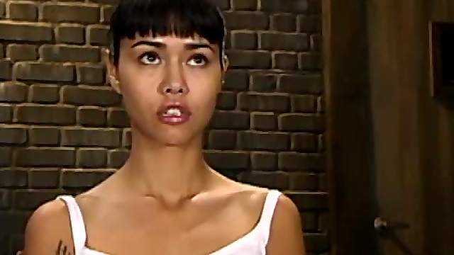 Asian Teen Gets Her First Try At A BDSM Game With A Big Cock