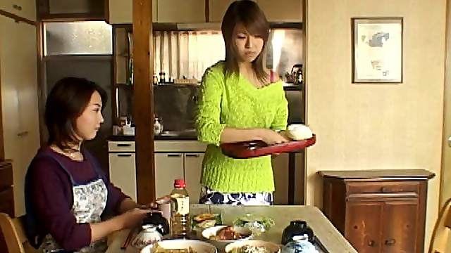 Sweet Japanese sweater girl makes love to a married man