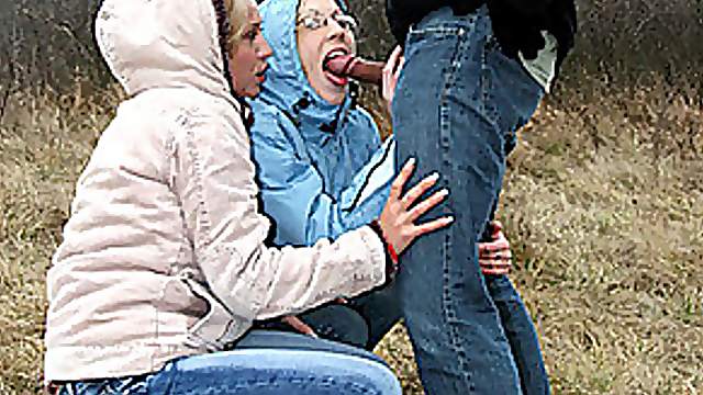 Horny Teen Suck A Hard Cock Outdoors