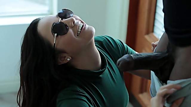 Busty Karlee Grey Worships Monster Black Cock