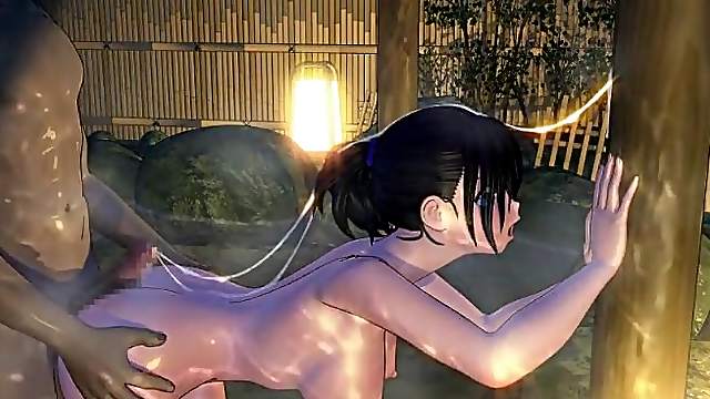 Swimsuit 3D anime hot fucking in the beach