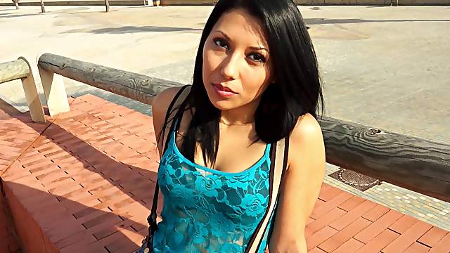 Gorgeous Latina has a fat cock inside her wet pussy