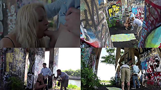 Outdoor multi angle with milf Alyssa Lynn