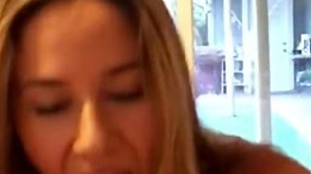 Beautiful milf sucks dick and takes a big messy facial
