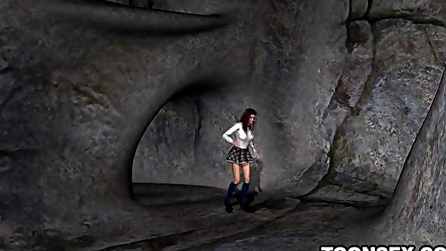 Foxy 3D cartoon redhead gets fucked by a goblin