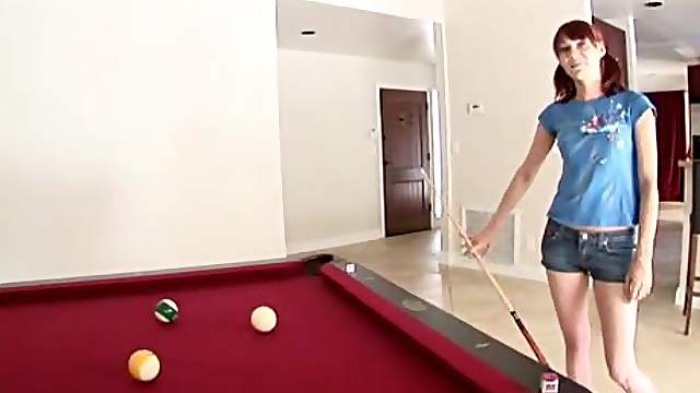 Pigtails dame shading short then enjoying hardcore pounding