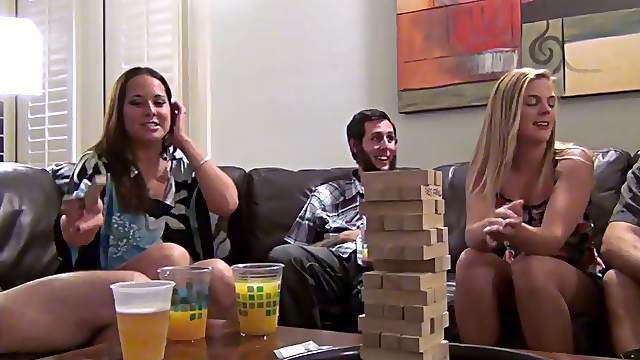 Scantily clad sex party sluts playing games and fucking