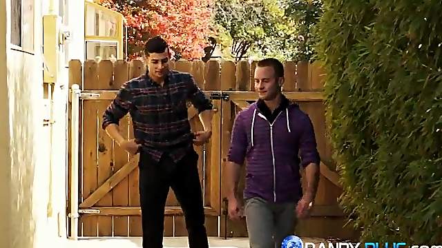 Hot Latin Angel Santiago get his first taste of fucking ass when he dicks down