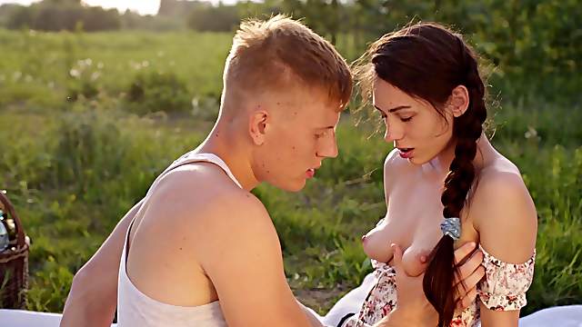 Gorgeous teen Arwen is finally ready to have sex in the wilderness!
