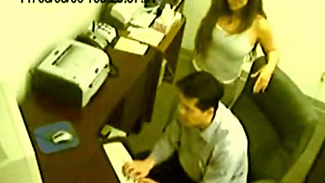 Office Handjob From A Horny And Sexy Co-ed
