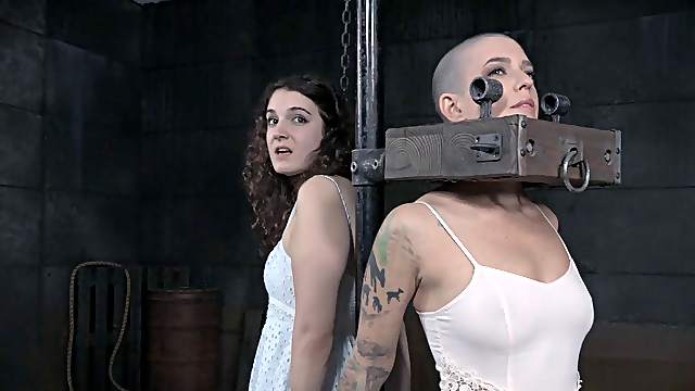 Bald babe has once again been naughty and needs to be punished