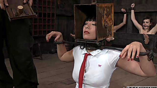 Nyssa Nevers's body treated to some pain during a BDSM game