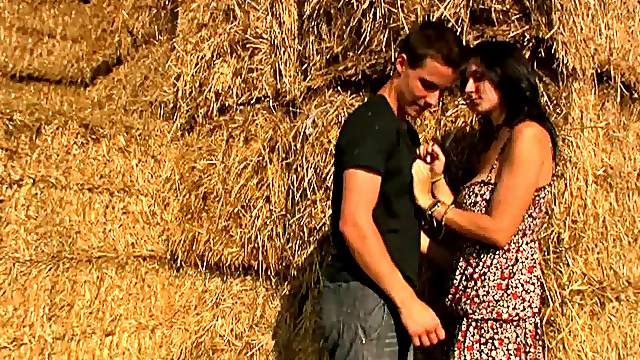 Erika And Karol Have Hardcore Sex On Top Of A Hay Stack