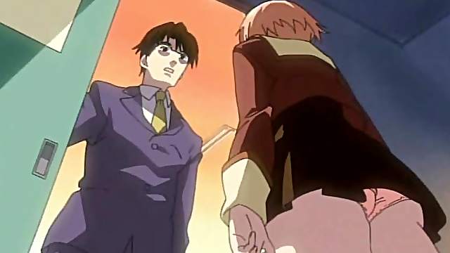Coed hentai cutie gets licked and poked from behind