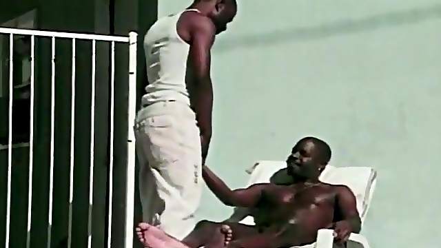 Ebony Poolside Blowjobs