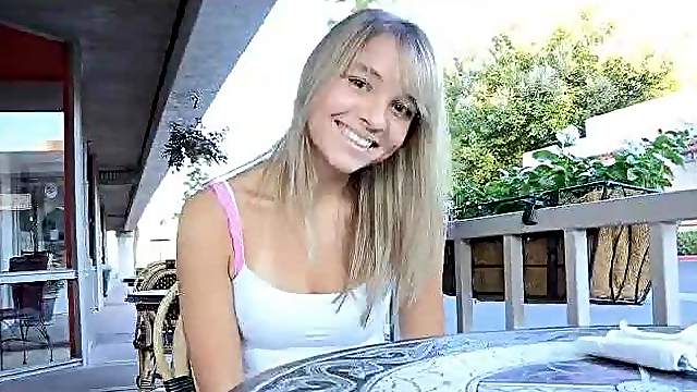 Gorgeous Blonde Teen Gets Naked Outdoors