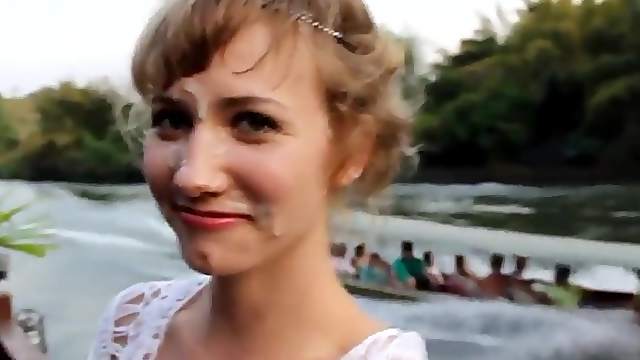Russian Teen Slut Taking Fat Facial In Thailand