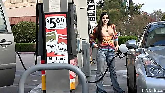 Playground Exhibitionism With The Teen Brunette Nadine