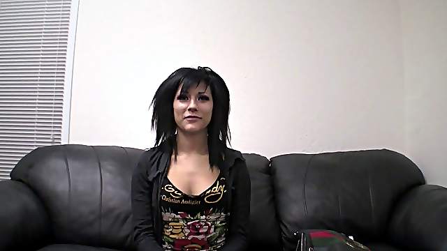 Skinny Devon having her pussy demolished during her casting