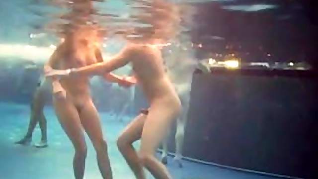 Underwater group sex party