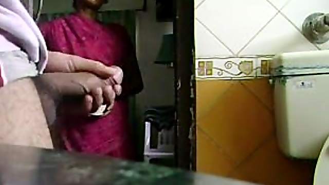 Indian Maid Caught Man Jerking