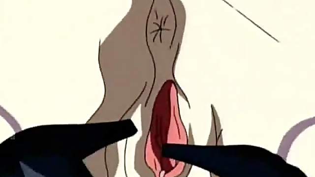 Chained hentai gets whipped and punishment