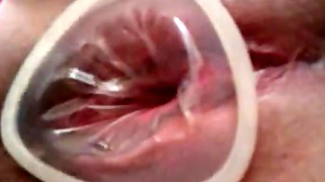 Condom inside pussy