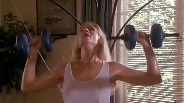 SHANNON TWEED SWEATY WORKSOUT IN POSSESSED BY THE NIGHT