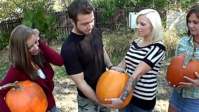Halloween Orgy With very Horny Teens