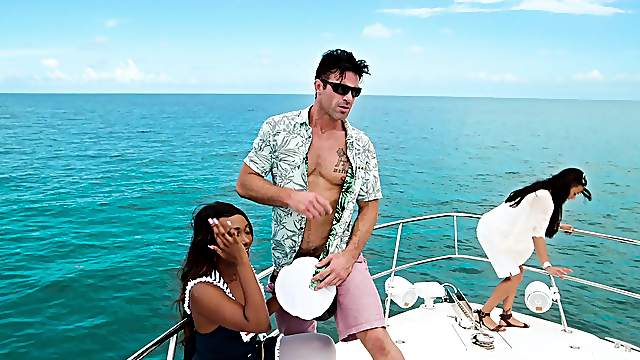 Boat fucking session with insatiable brunette Skyler Nicole