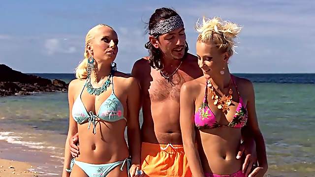 Justine Ashely and Diana Gold came all the way to the Caribbean to get dick