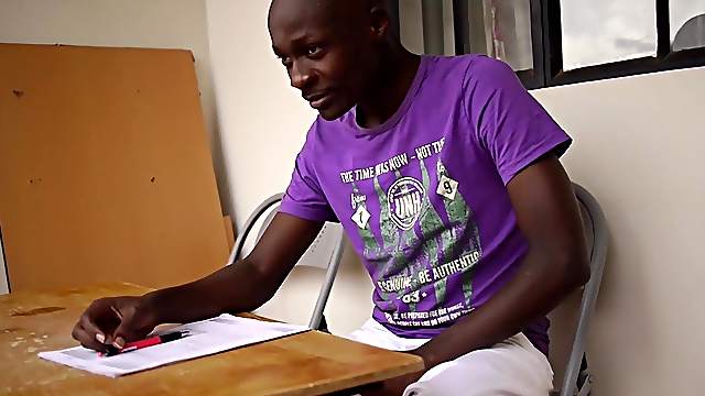 This sexy young African stud cant keep his mind off gay sex.