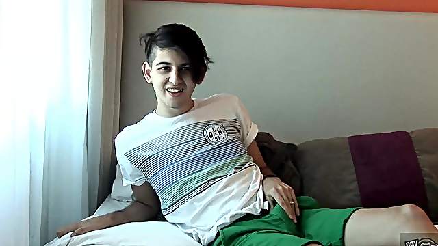Merli delivers a hot jerk off show and finishes with a cum