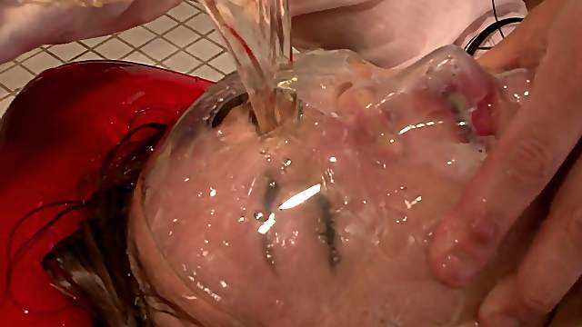 Piss drinking Asian is bound and fiercely fucked and toyed