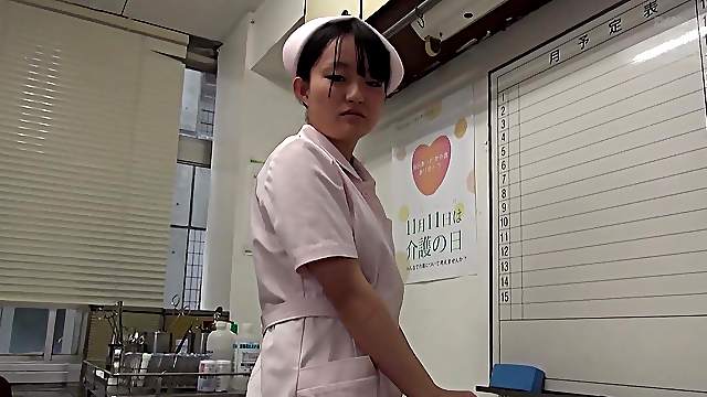 Cute nurse attacked by a nasty man for a hard fuck