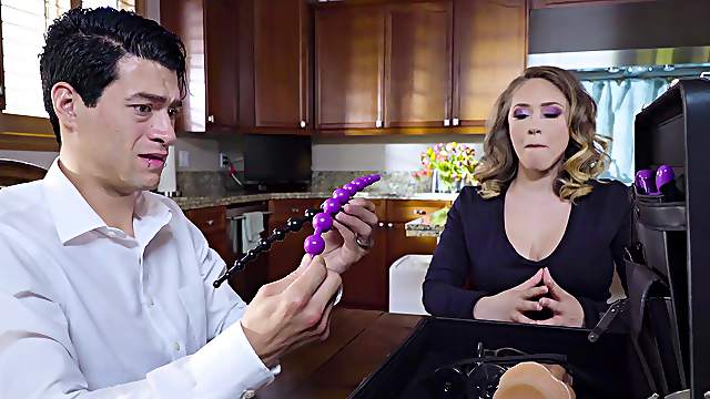 Blonde girl Kagney Linn Karter knows how to close a big deal