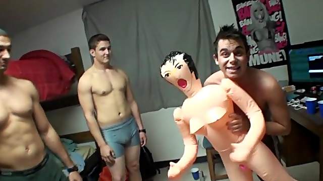 Hot gay twink gets his mouth and anal hole drilled in the dorm