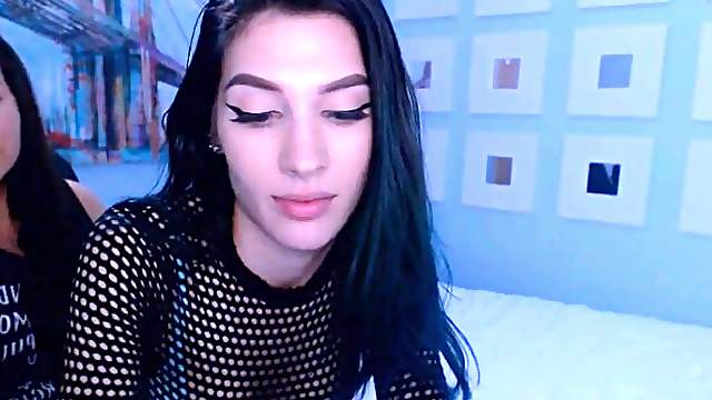 Lovely Lesbian Kissing While Rubbing Their Pussy