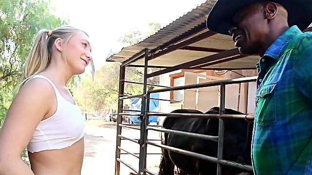 A.J. Applegate can feel every inch of a monster black cock in her