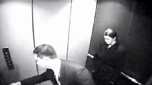 Couple gets kinky in the elevator