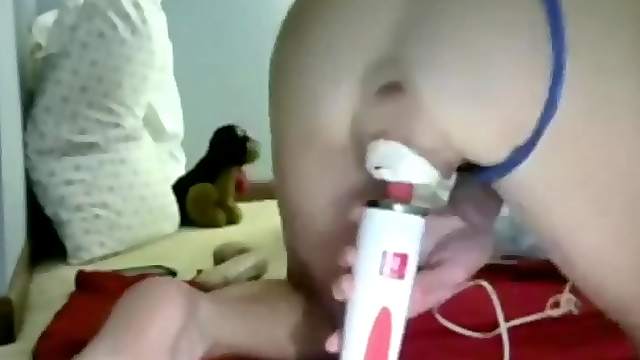 Magic wand in my pussy, squirting