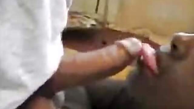 Black Babe Taking Pink Pecker