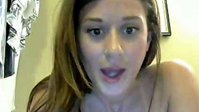 She looks happy masturbating for her audience