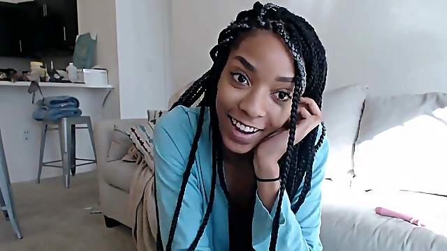 Hot black girl masturbation on webcam