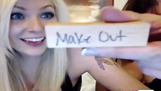 Webcam lesbian babes find it simpler to play together