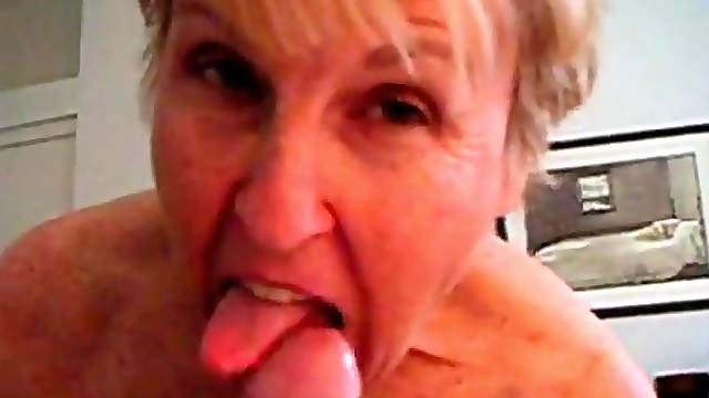Old horny grandma on how she sucks
